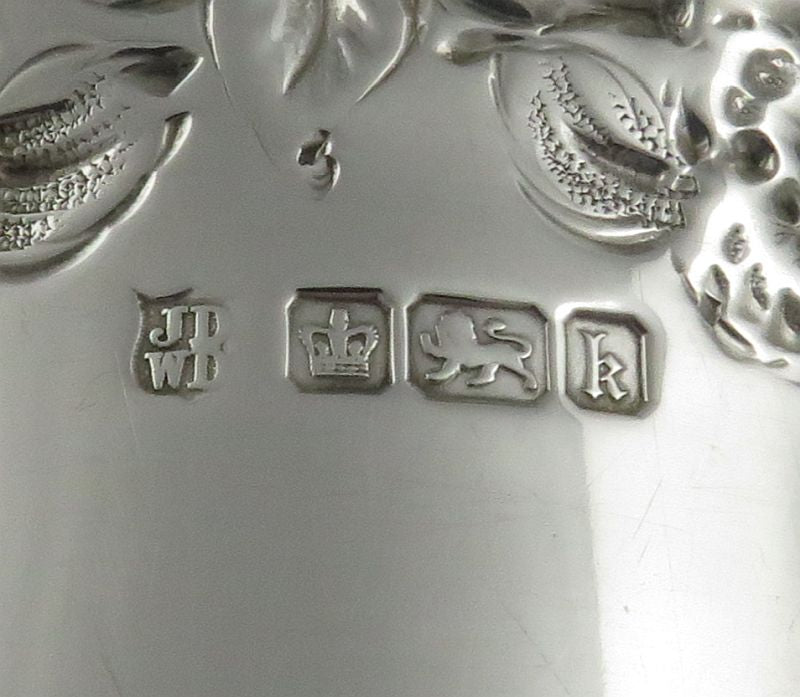 Pair of Edwardian Sterling Silver Cachepots - JH Tee Antiques
