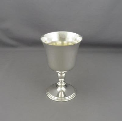 Pair English Sterling Silver Goblets