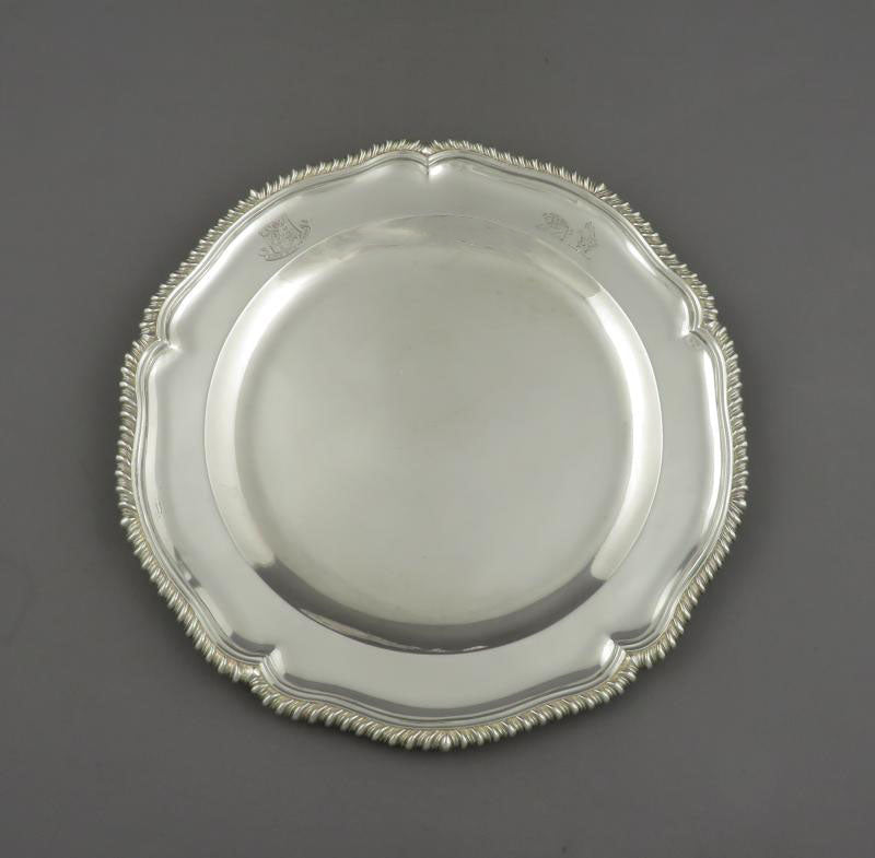 Pair of George III Silver Dinner Plates - JH Tee Antiques