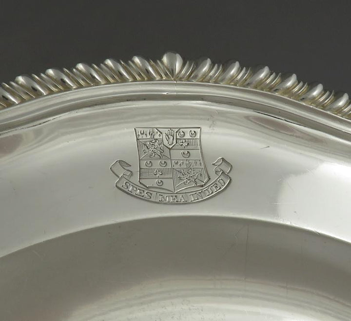 Pair of George III Silver Dinner Plates - JH Tee Antiques