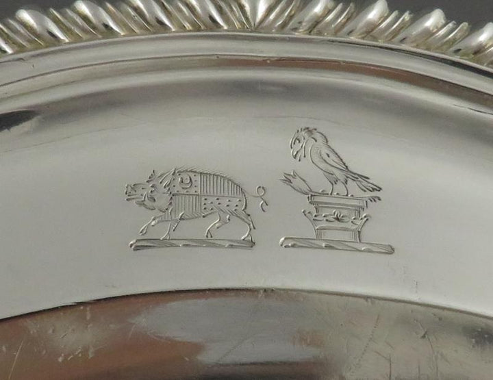 Pair of George III Silver Dinner Plates - JH Tee Antiques