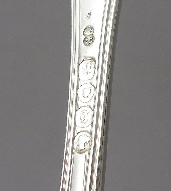 Pair of Kings Pattern Silver Tablespoons - JH Tee Antiques