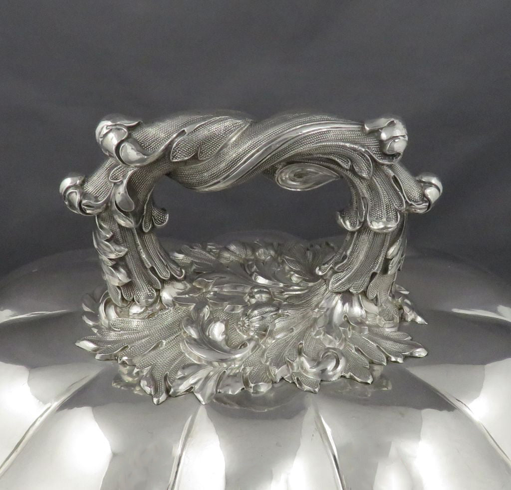 Pair of French Silver Plated Domes - JH Tee Antiques