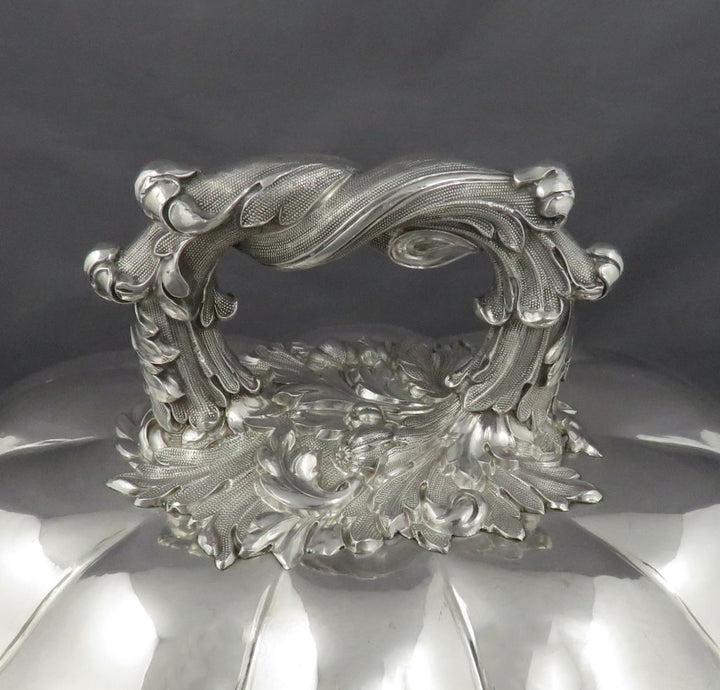 Pair of French Silver Plated Domes - JH Tee Antiques