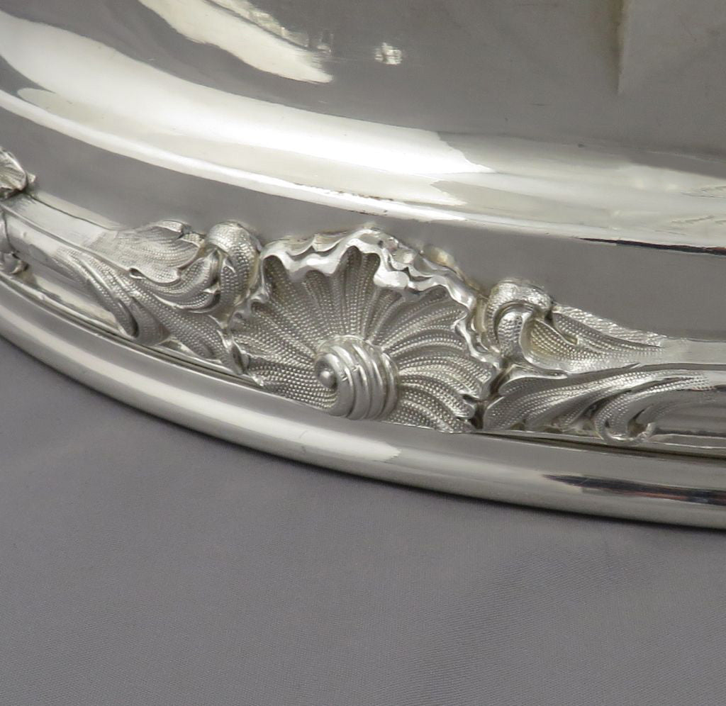 Pair of French Silver Plated Domes - JH Tee Antiques