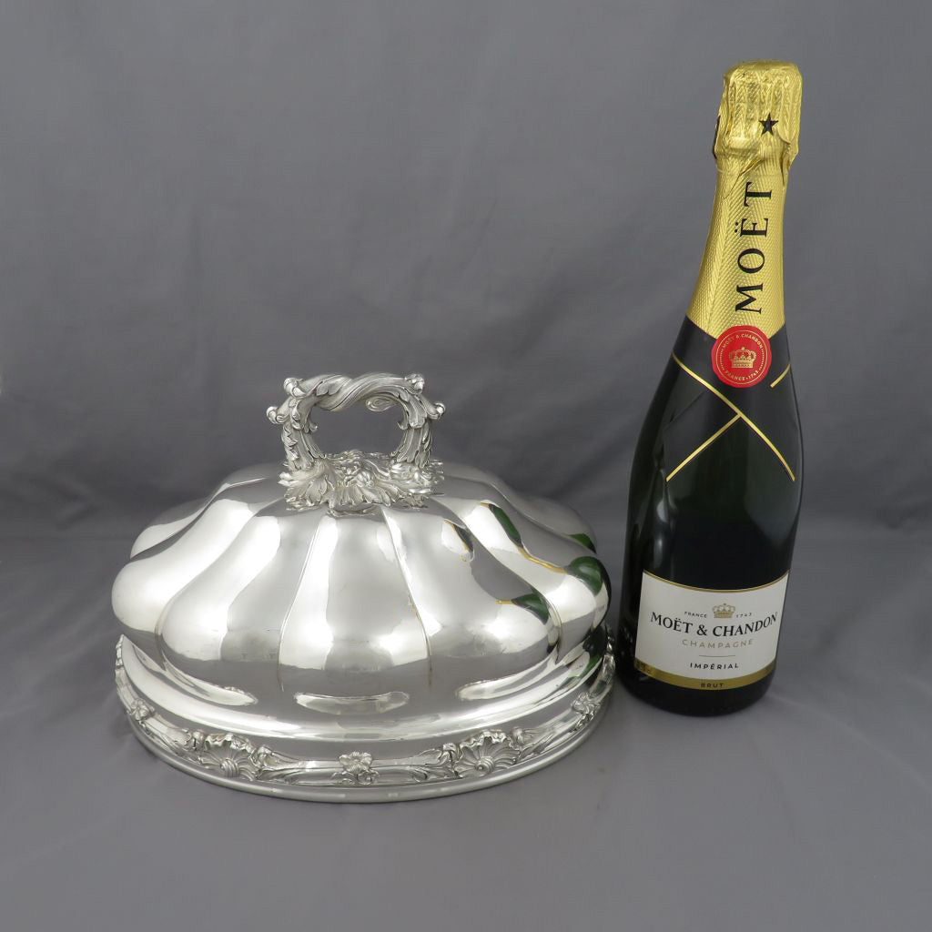 Pair of French Silver Plated Domes - JH Tee Antiques