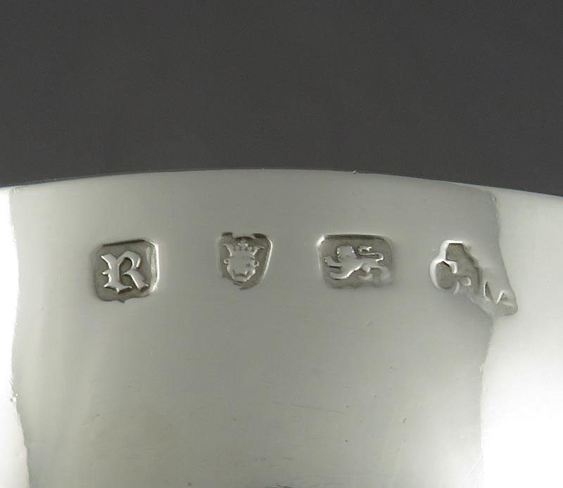 Pair of George III Sterling Silver Goblets - JH Tee Antiques