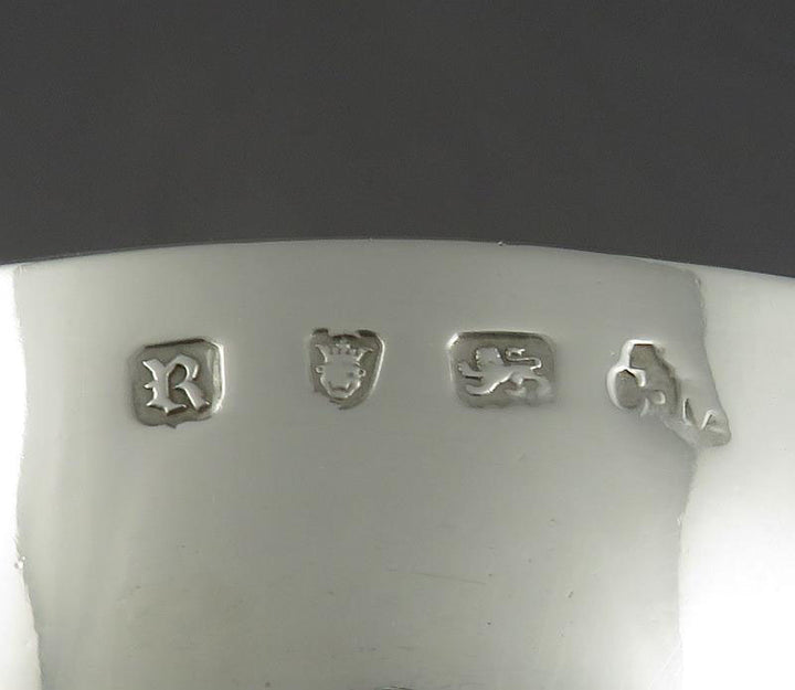 Pair of George III Sterling Silver Goblets - JH Tee Antiques