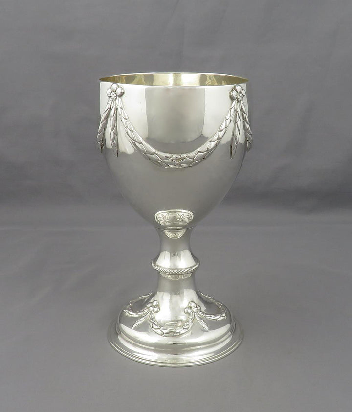 Pair of George III Sterling Silver Goblets - JH Tee Antiques