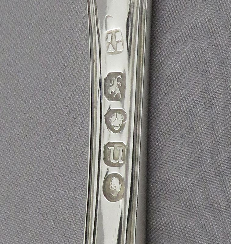 Pair of Queens Pattern Silver Dessert Forks - JH Tee Antiques