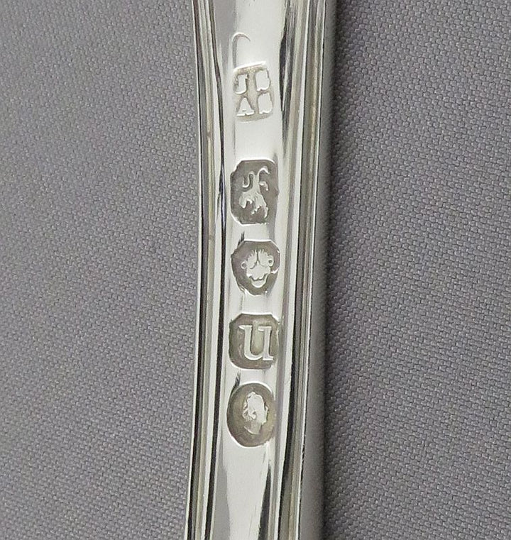 Pair of Queens Pattern Silver Dessert Forks - JH Tee Antiques