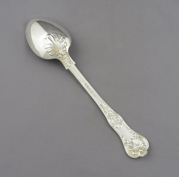 Pair of Queens Pattern Silver Tablespoons - JH Tee Antiques