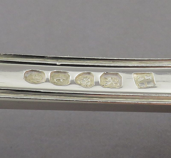 Pair of Queens Pattern Silver Tablespoons - JH Tee Antiques