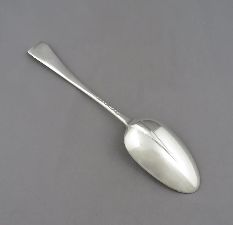 Pair of George III Silver Rat Tail Tablespoons - JH Tee Antiques