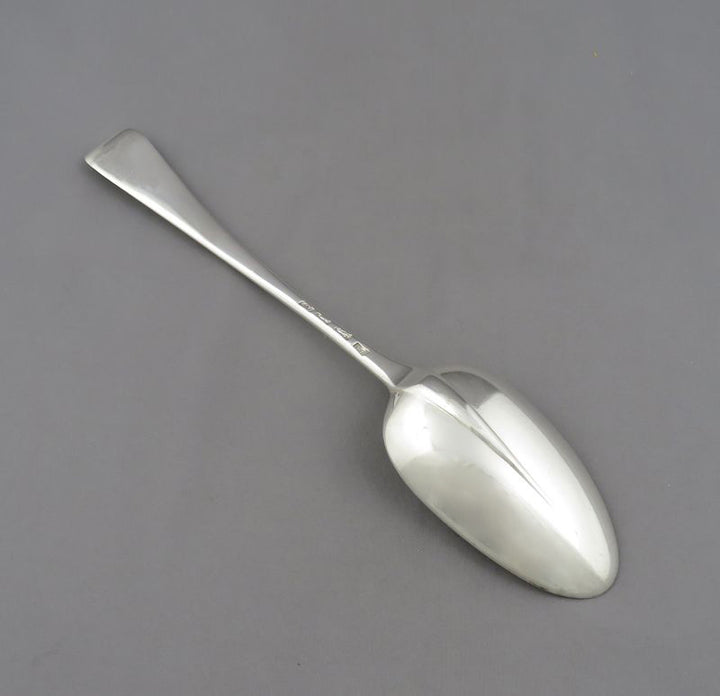 Pair of George III Silver Rat Tail Tablespoons - JH Tee Antiques