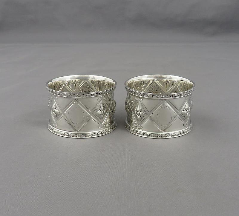 Victorian Sterling Silver Napkin Rings - JH Tee Antiques
