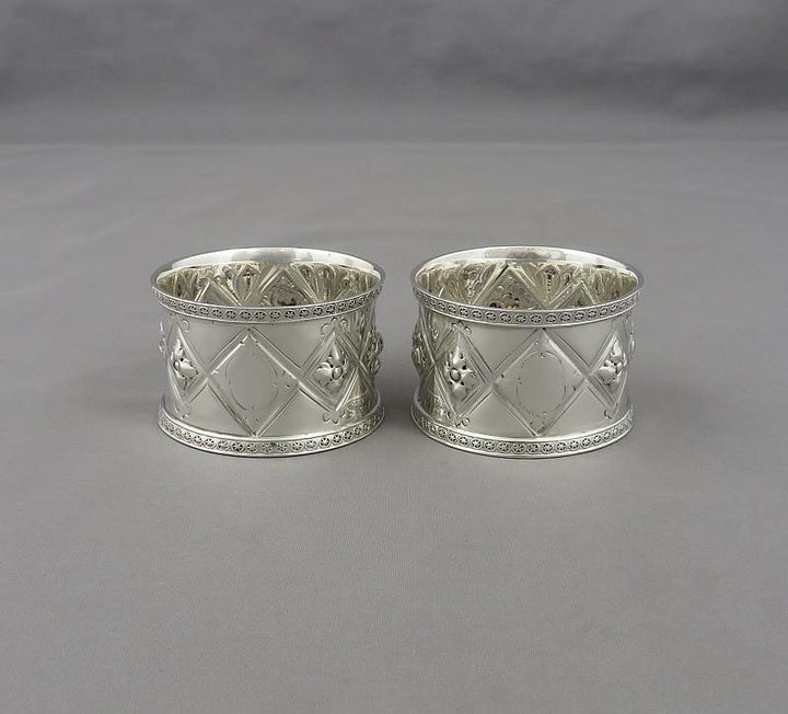 Victorian Sterling Silver Napkin Rings - JH Tee Antiques