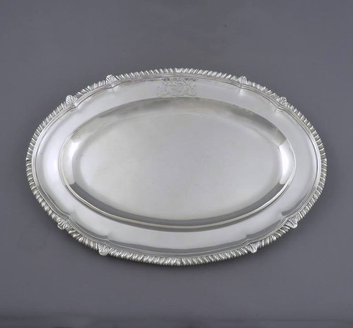 Paul Storr Sterling Silver Meat Platter - JH Tee Antiques
