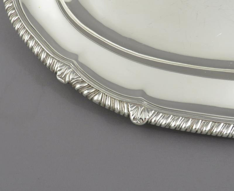 Paul Storr Sterling Silver Meat Platter - JH Tee Antiques