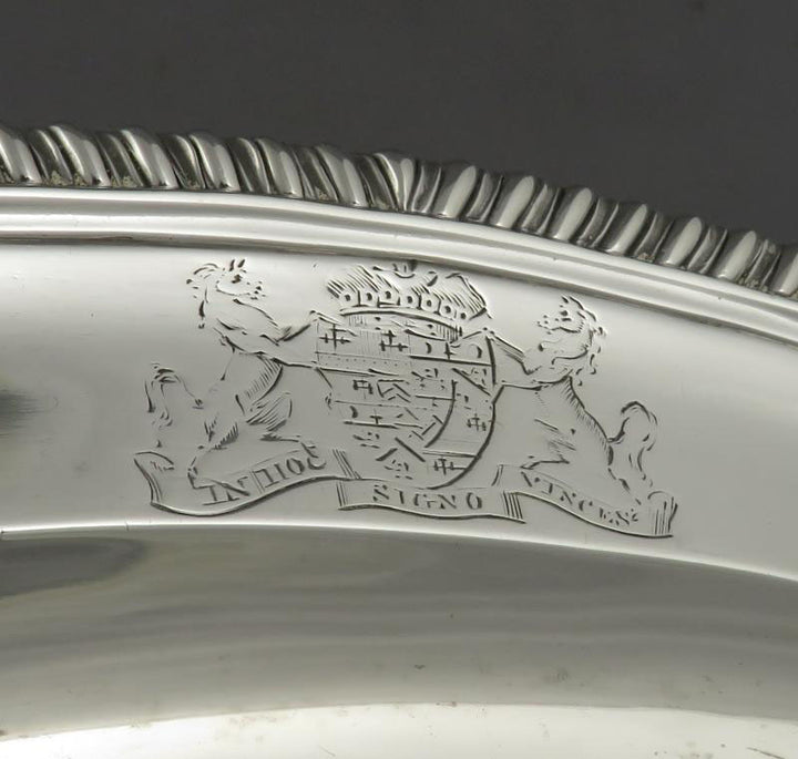Paul Storr Sterling Silver Meat Platter - JH Tee Antiques