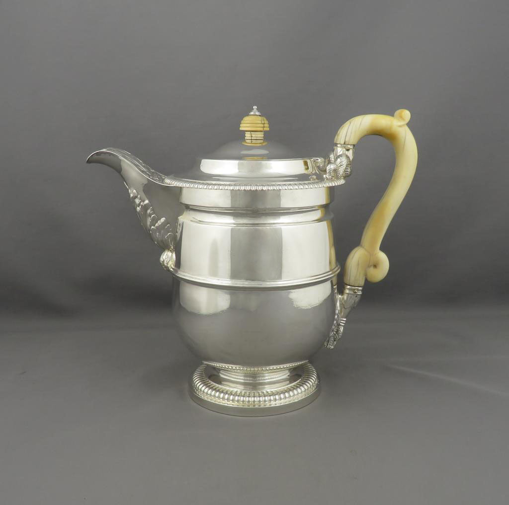Paul Storr Silver Coffee Pot - JH Tee Antiques