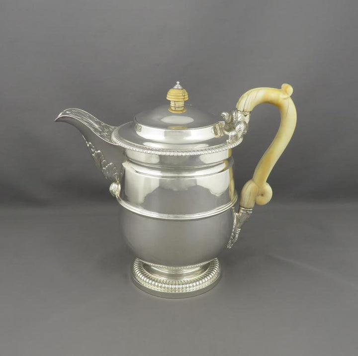 Paul Storr Silver Coffee Pot - JH Tee Antiques
