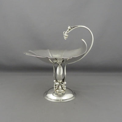 Poul Petersen Silver Grape Comport - JH Tee Antiques