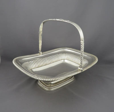 George IV Sterling Silver Cake Basket - JH Tee Antiques