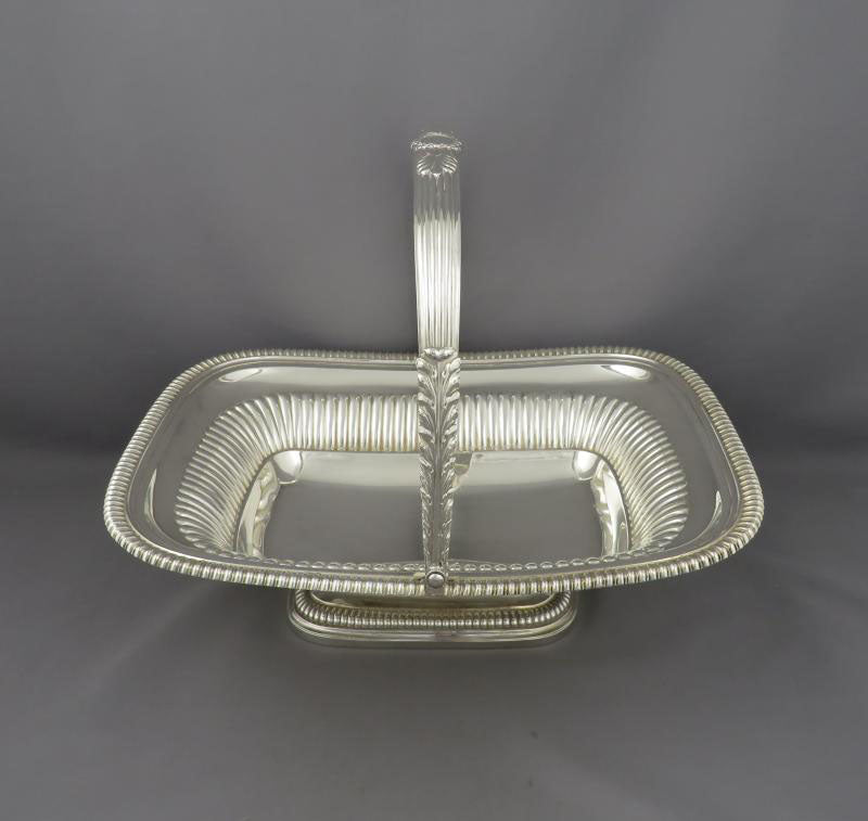 George IV Sterling Silver Cake Basket - JH Tee Antiques