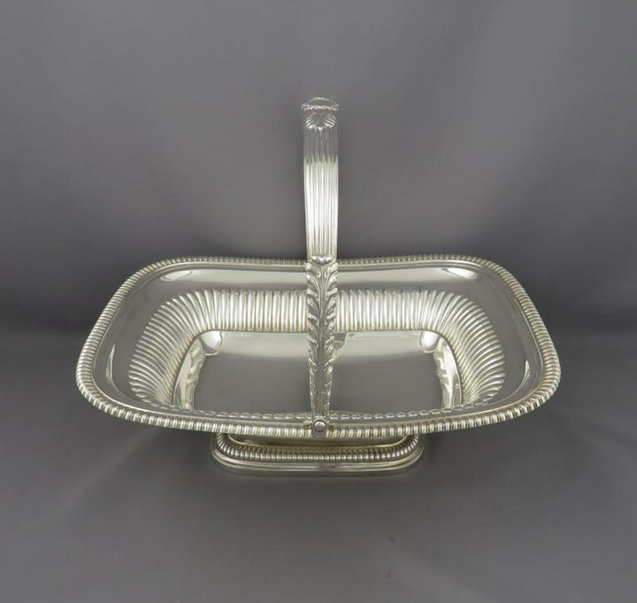 George IV Sterling Silver Cake Basket - JH Tee Antiques