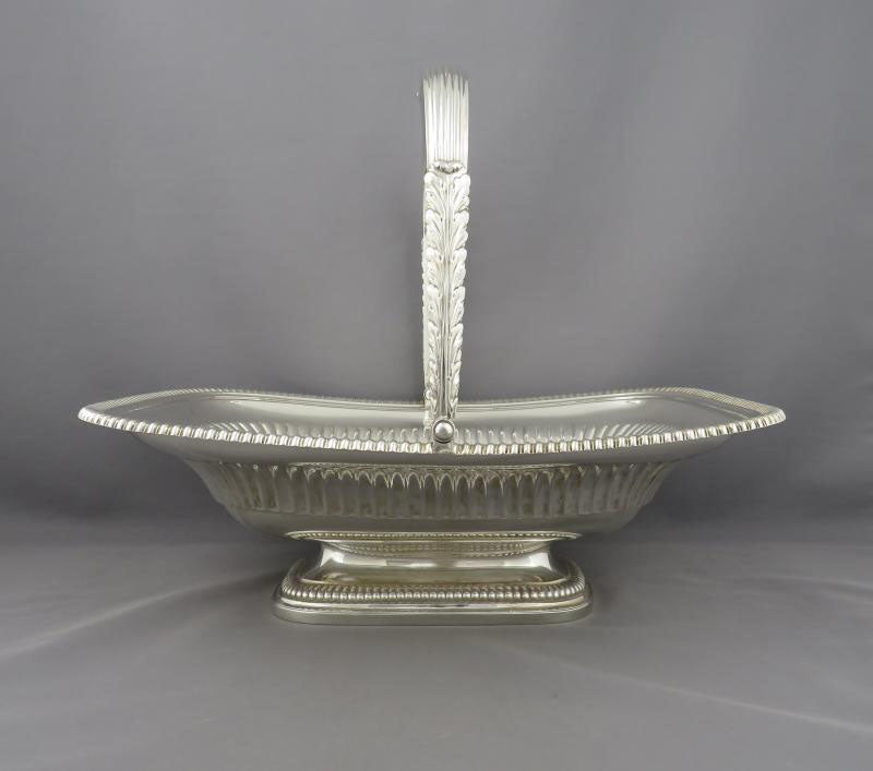 George IV Sterling Silver Cake Basket - JH Tee Antiques