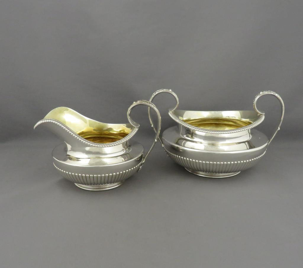 Philip Rundell Silver Cream and Sugar - JH Tee Antiques