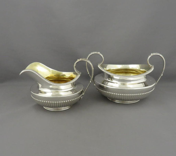 Philip Rundell Silver Cream and Sugar - JH Tee Antiques