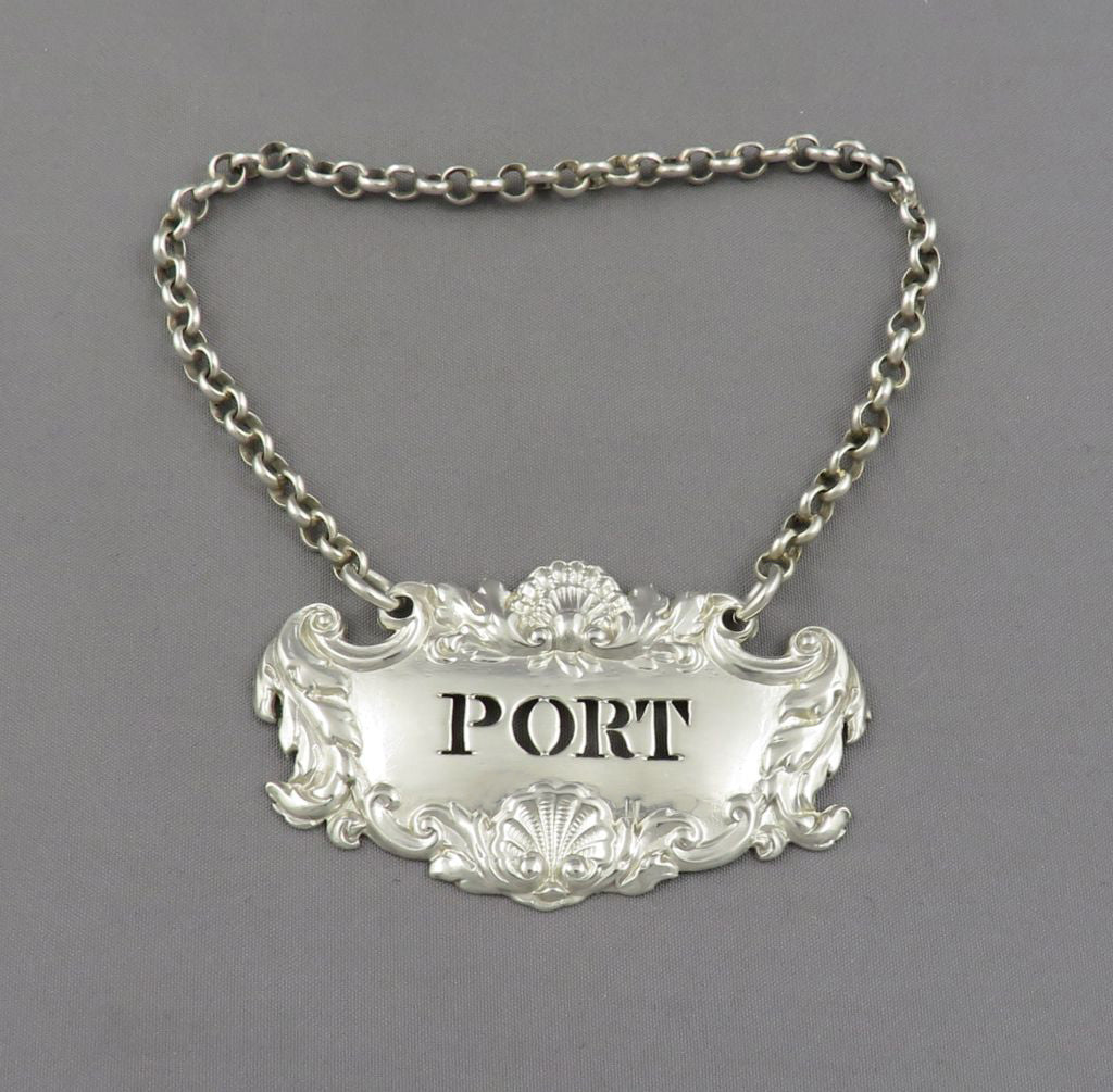 William IV Silver Port Label - JH Tee Antiques