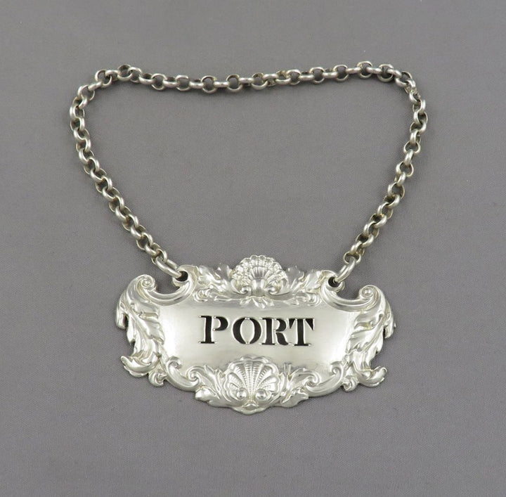 William IV Silver Port Label - JH Tee Antiques