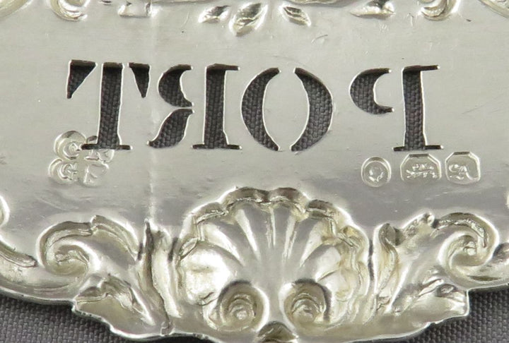 William IV Silver Port Label - JH Tee Antiques