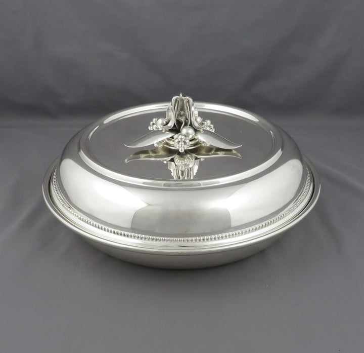 Poul Petersen Sterling Silver Entree Dish - JH Tee Antiques