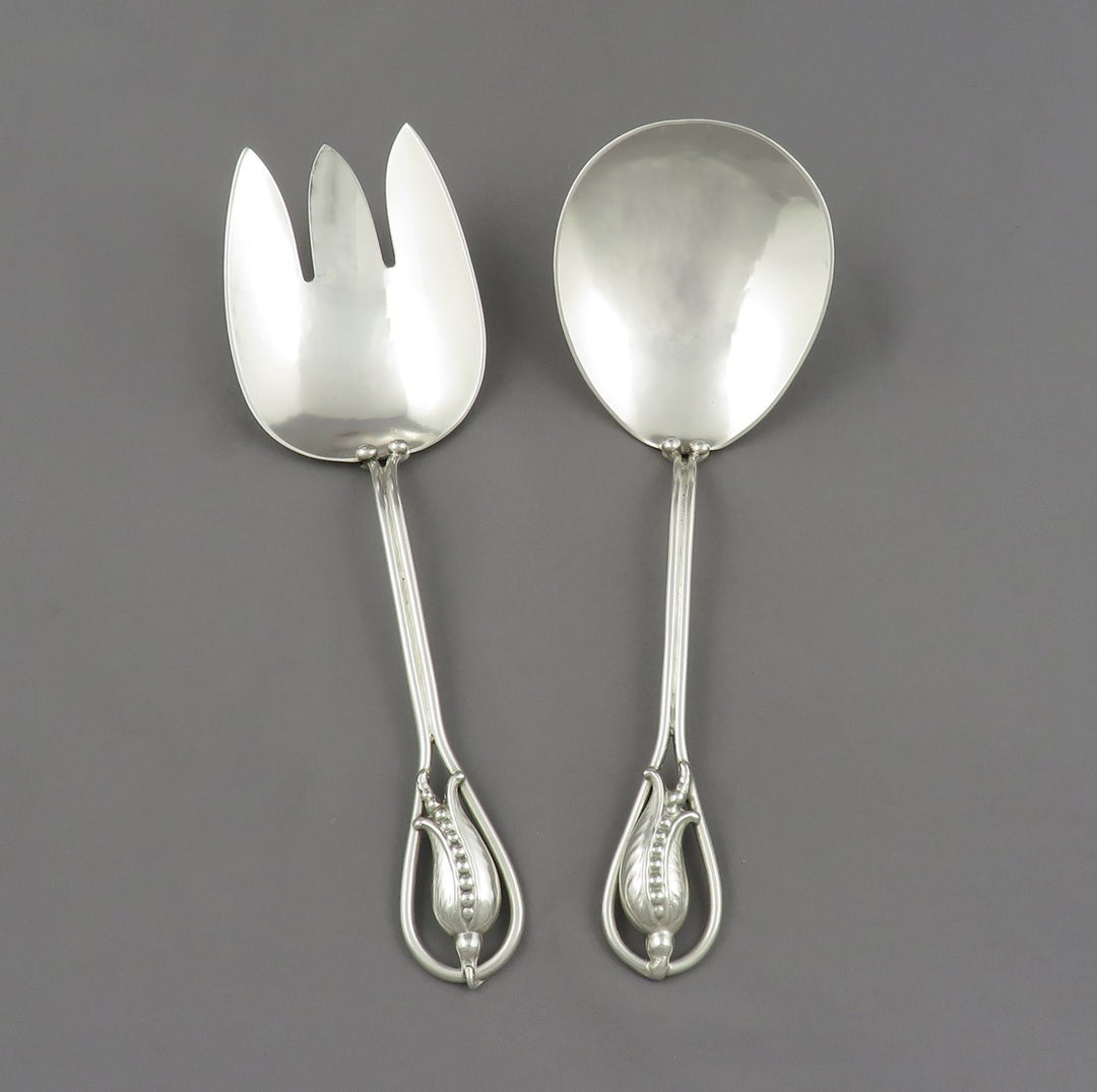 Poul Petersen Sterling Silver Salad Servers