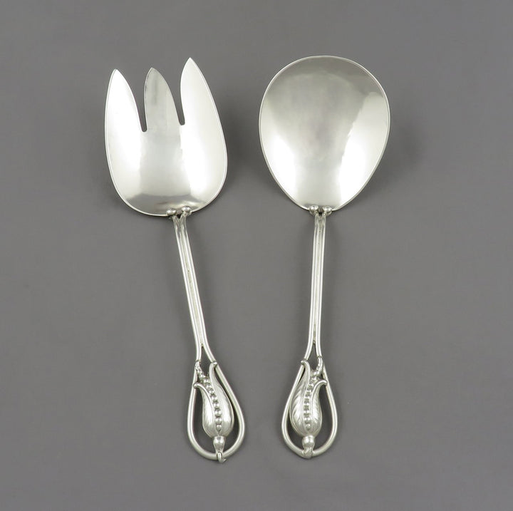 Poul Petersen Sterling Silver Salad Servers