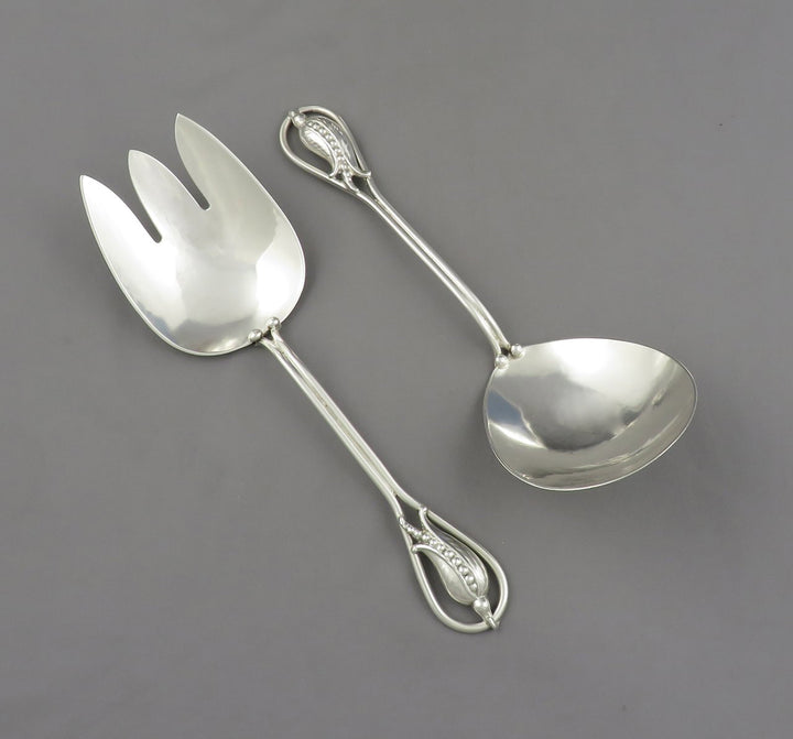 Poul Petersen Sterling Silver Salad Servers
