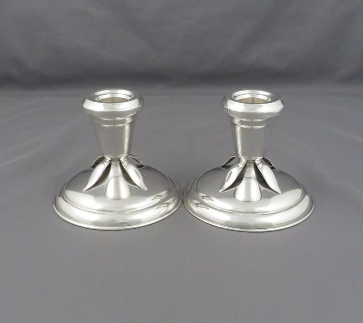 Poul Petersen Sterling Candlesticks - JH Tee Antiques