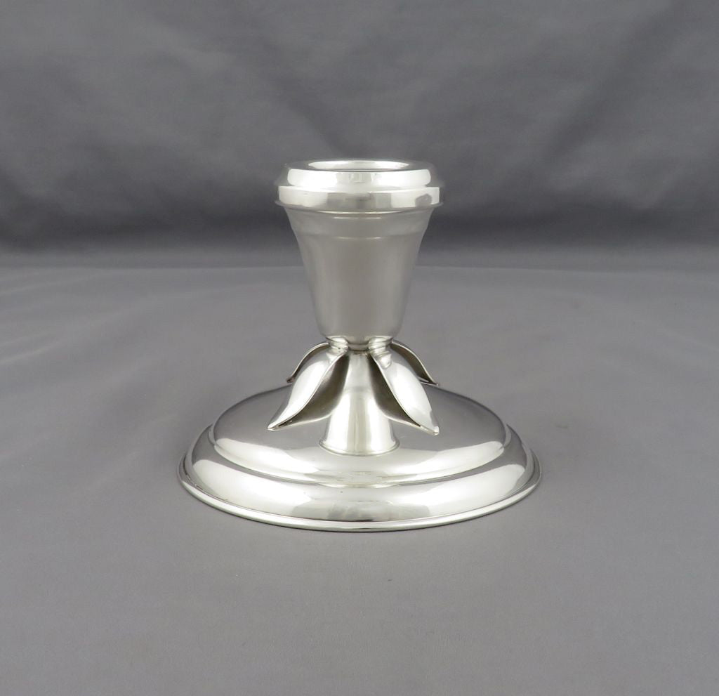 Poul Petersen Sterling Candlesticks - JH Tee Antiques