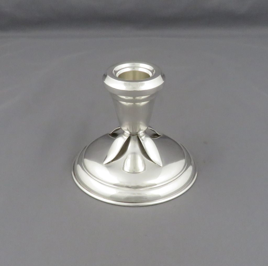 Poul Petersen Sterling Candlesticks - JH Tee Antiques
