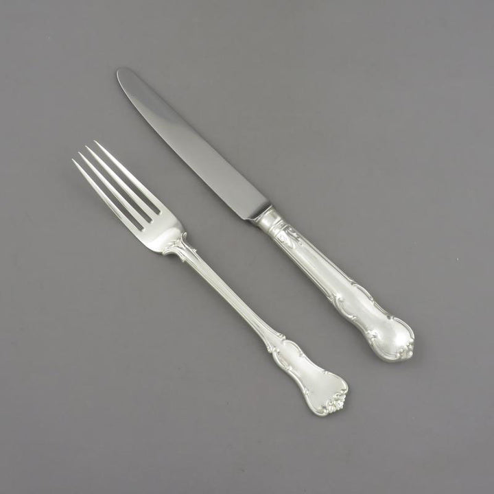 Victorian Princess Pattern Silver Flatware Set - JH Tee Antiques