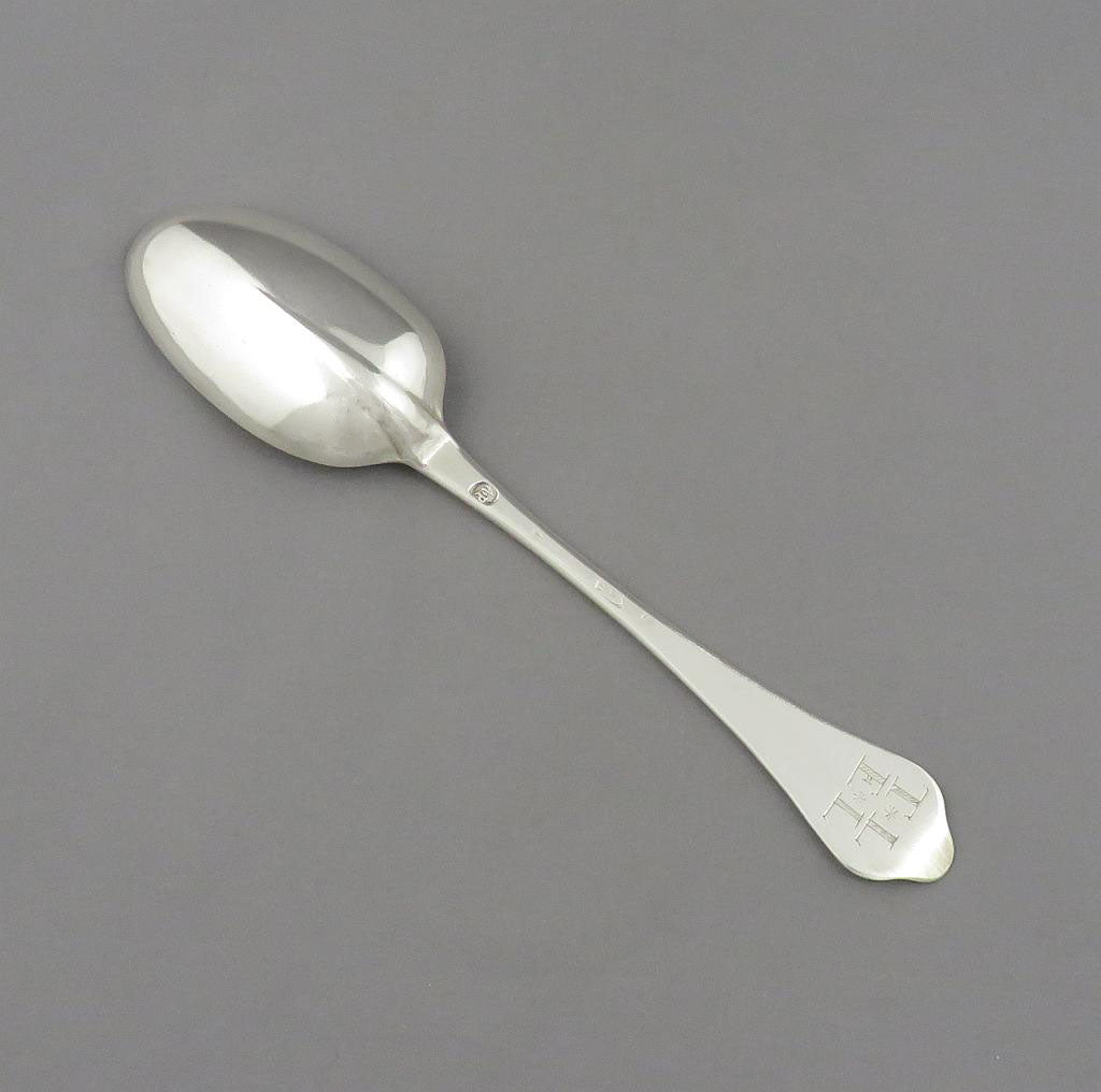 Queen Anne Silver Dog Nose Tablespoon - JH Tee Antiques