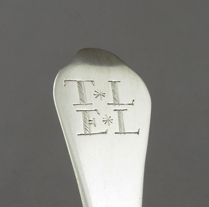 Queen Anne Silver Dog Nose Tablespoon - JH Tee Antiques