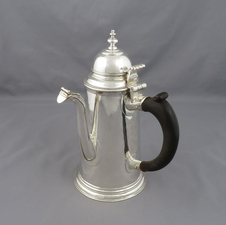 Queen Anne Silver Coffee Pot - JH Tee Antiques