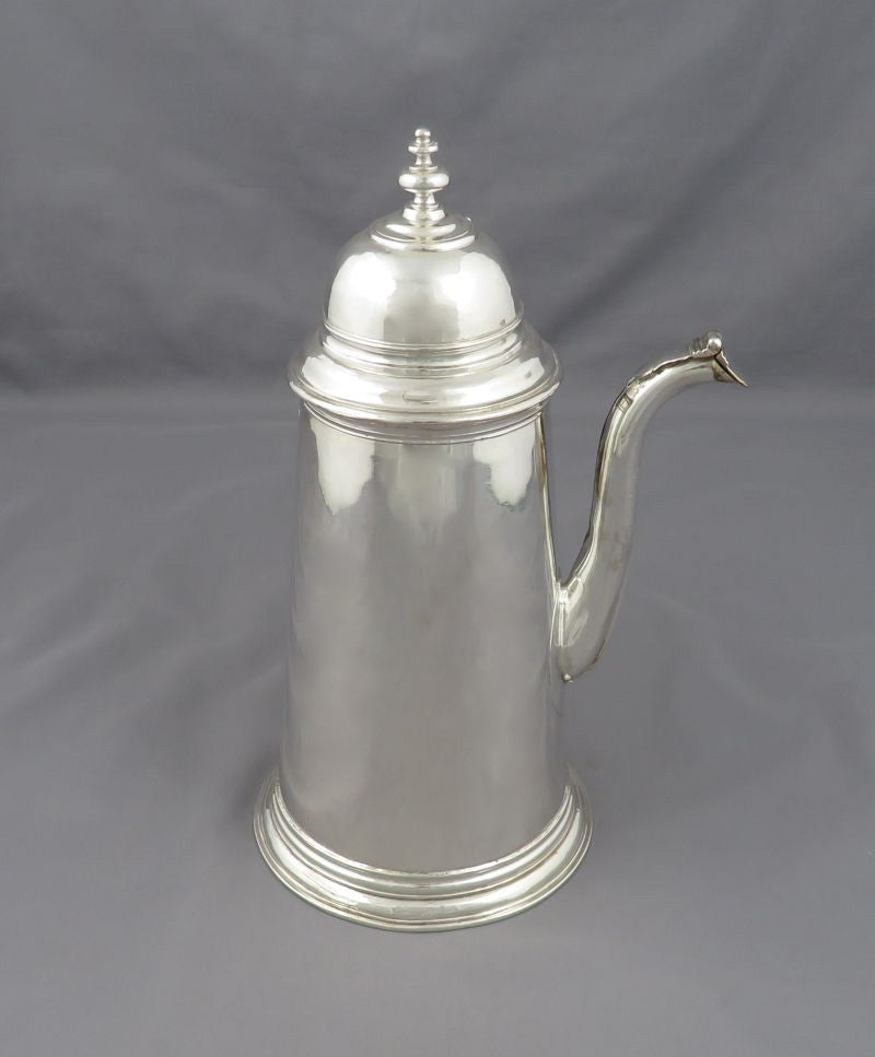Queen Anne Silver Coffee Pot - JH Tee Antiques