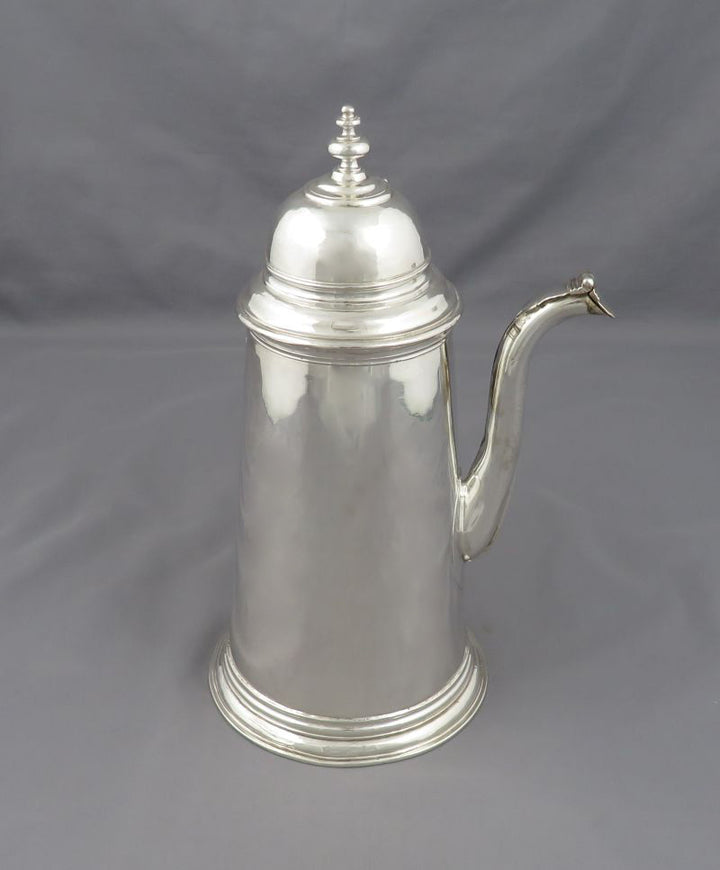 Queen Anne Silver Coffee Pot - JH Tee Antiques