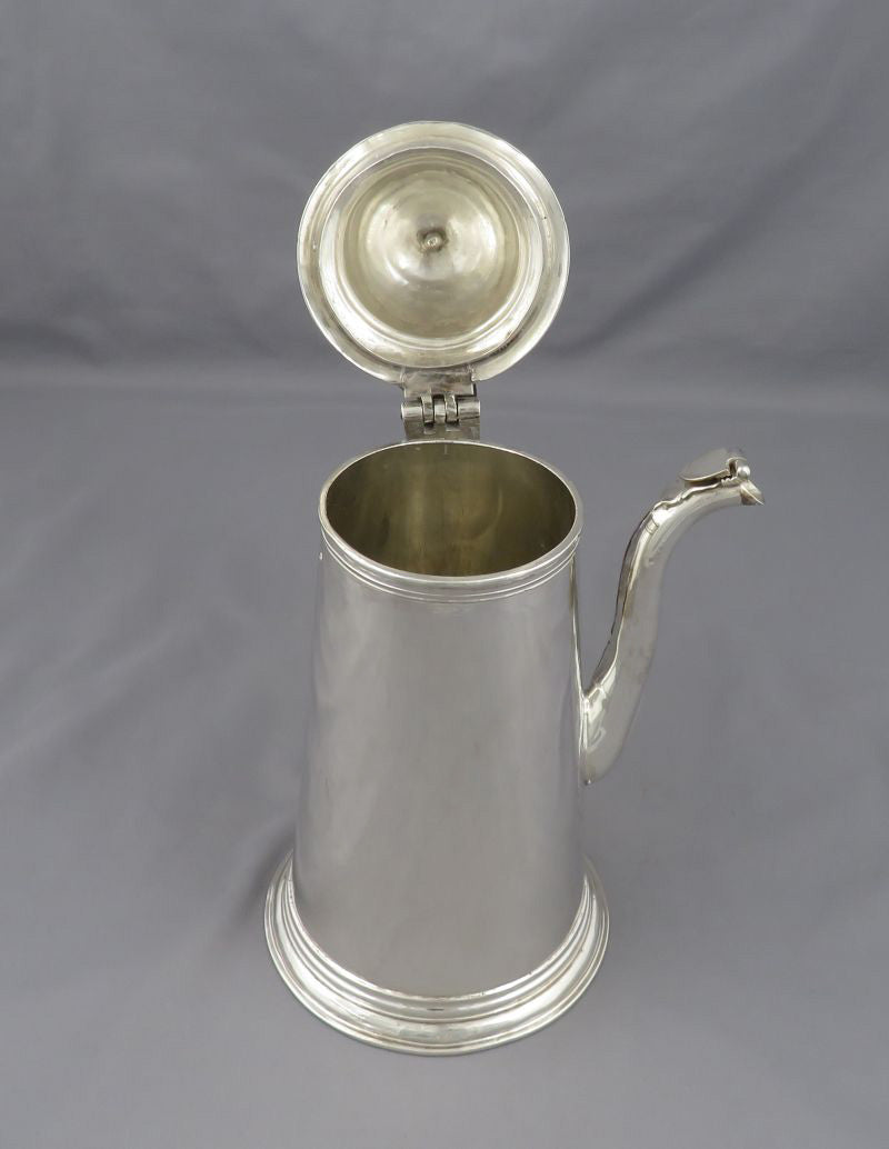 Queen Anne Silver Coffee Pot - JH Tee Antiques
